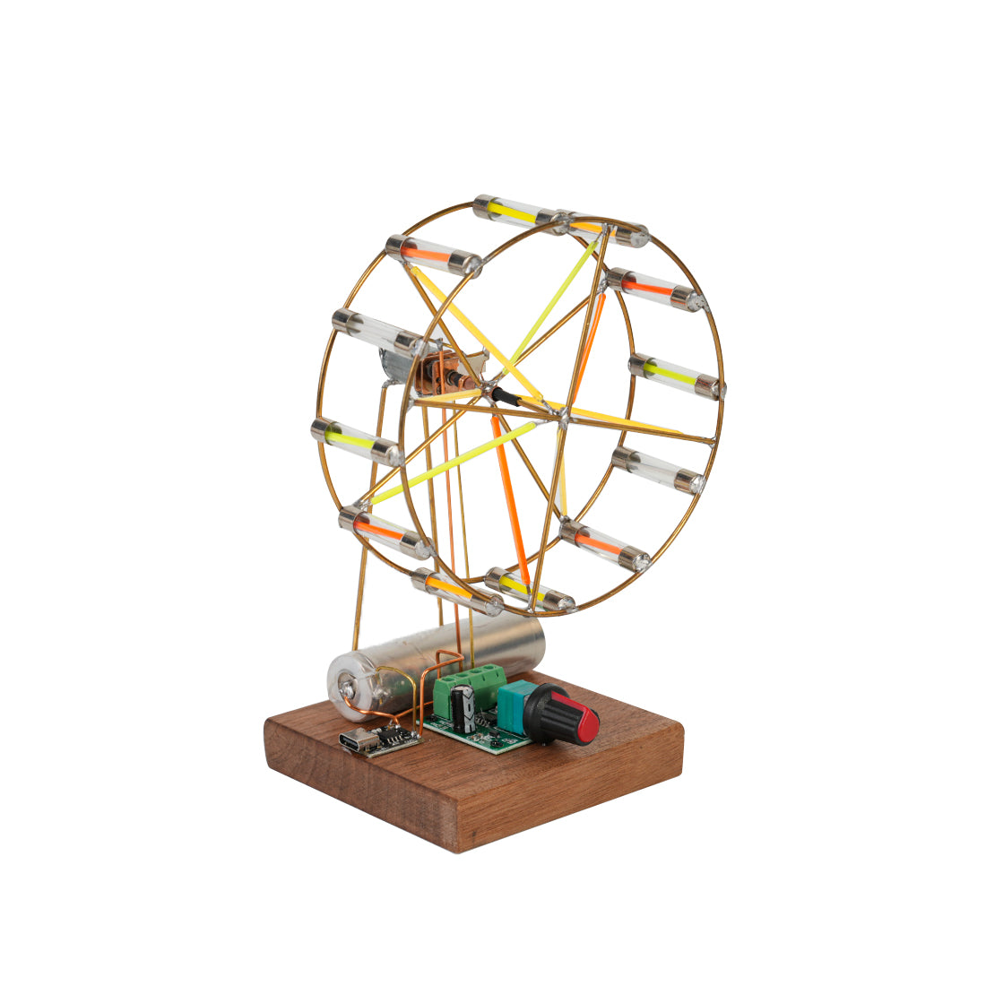 Rotating Colorful Ferris Wheel DIY Kit (Manual Soldering) - cubertime