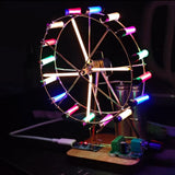 Rotating Colorful Ferris Wheel DIY Kit (Manual Soldering) - cubertime