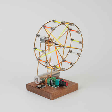 Rotating Colorful Ferris Wheel DIY Kit (Manual Soldering) - cubertime
