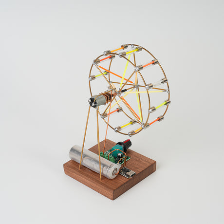 Rotating Colorful Ferris Wheel DIY Kit (Manual Soldering) - cubertime