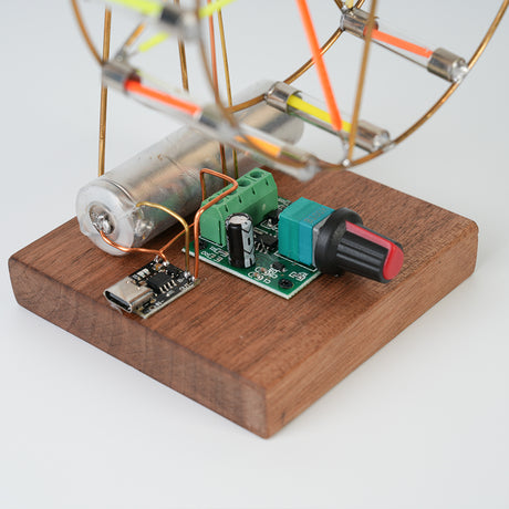 Rotating Colorful Ferris Wheel DIY Kit (Manual Soldering) - cubertime