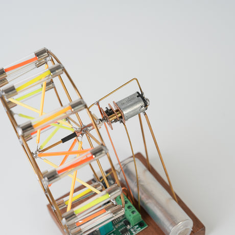 Rotating Colorful Ferris Wheel DIY Kit (Manual Soldering) - cubertime