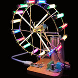 Rotating Colorful Ferris Wheel DIY Kit (Manual Soldering) - cubertime