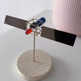 Solar Satellite Vintage Industrial Style Metal Wire Lamp DIY Electronic Sculpture - cubertime