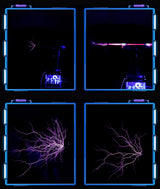 Solid State Tesla Coil Artificial Lightning Arc Plasma Music Loudspeaker with US-Plug - cubertime