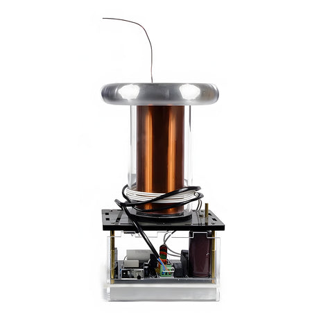 Solid State Tesla Coil Artificial Lightning Arc Plasma Music Loudspeaker with US-Plug - cubertime