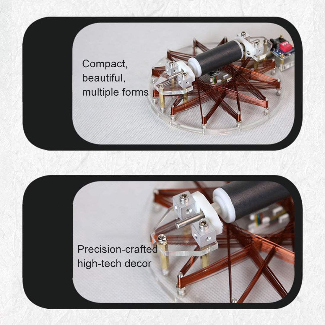 Star Coil Brushless Motor Model, Hall Sensor Motor STEM Demonstration Kit, Powered Desktop Display, Transparent Acrylic Engineering Model, Science Education & Tech Desk Decor  - cubertime