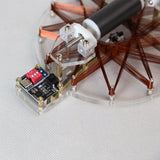Star Coil Brushless Motor Model, Hall Sensor Motor STEM Demonstration Kit, Powered Desktop Display, Transparent Acrylic Engineering Model, Science Education & Tech Desk Decor  - cubertime