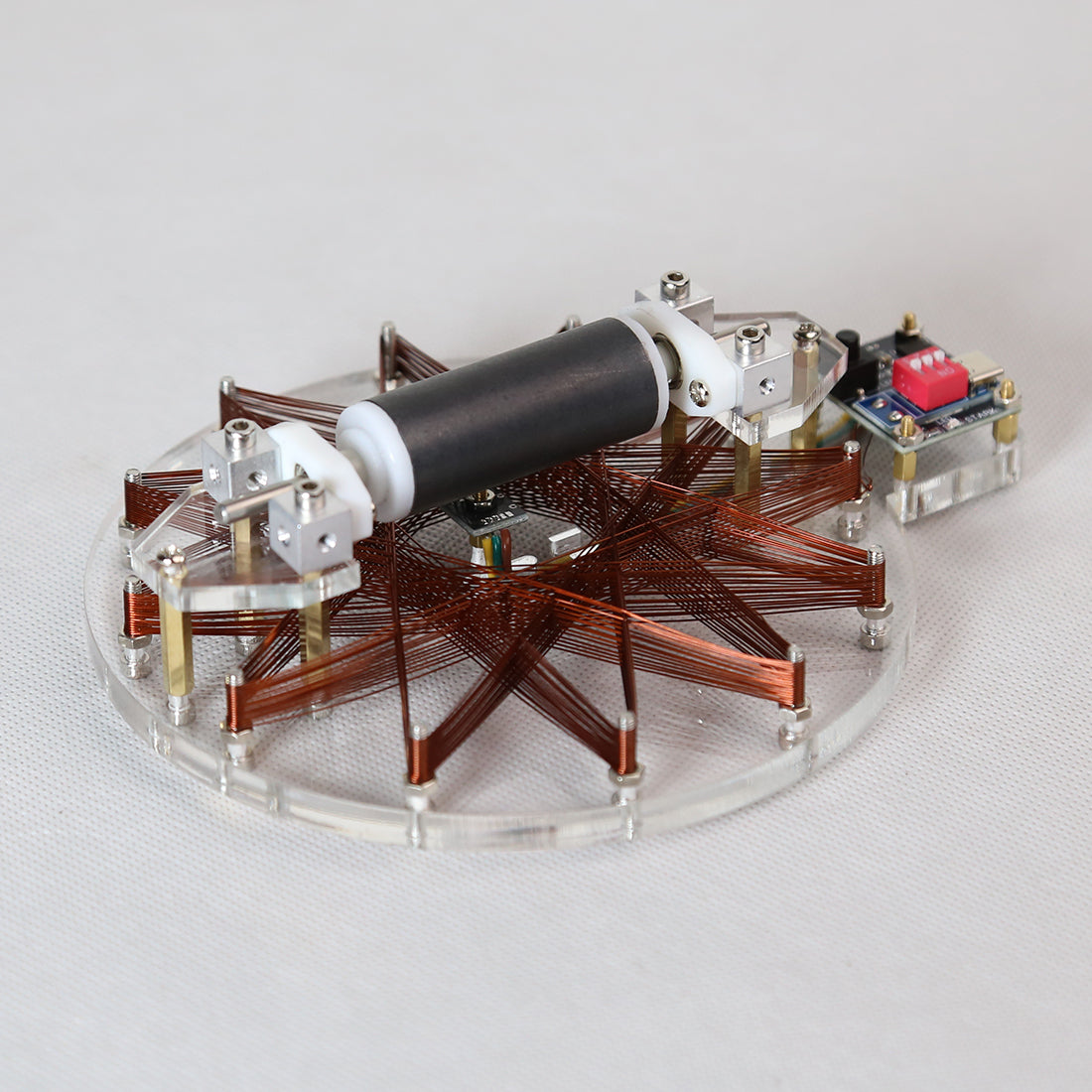Star Coil Brushless Motor Model, Hall Sensor Motor STEM Demonstration Kit, Powered Desktop Display, Transparent Acrylic Engineering Model, Science Education & Tech Desk Decor  - cubertime