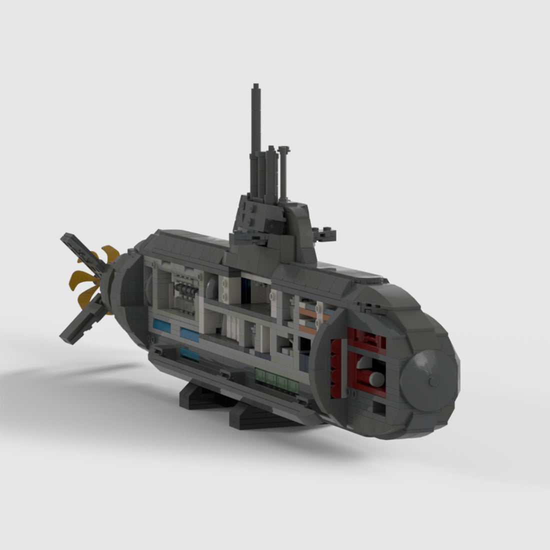 U212A 1/100 Scale Submarine Assembly Toy Building Blocks Set (1605PCS) - cubertime