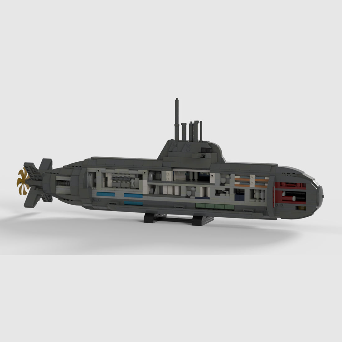 U212A 1/100 Scale Submarine Assembly Toy Building Blocks Set (1605PCS) - cubertime
