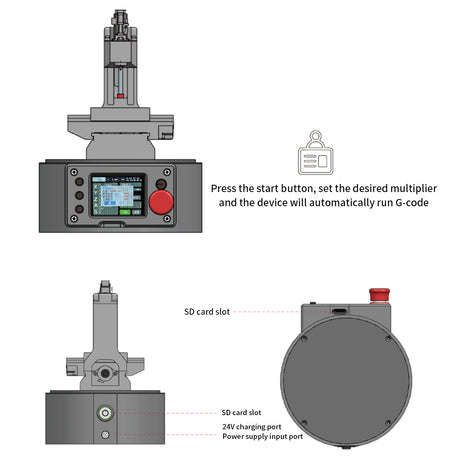 Ultra Mini Desktop CNC Machine Model with G-Code Control