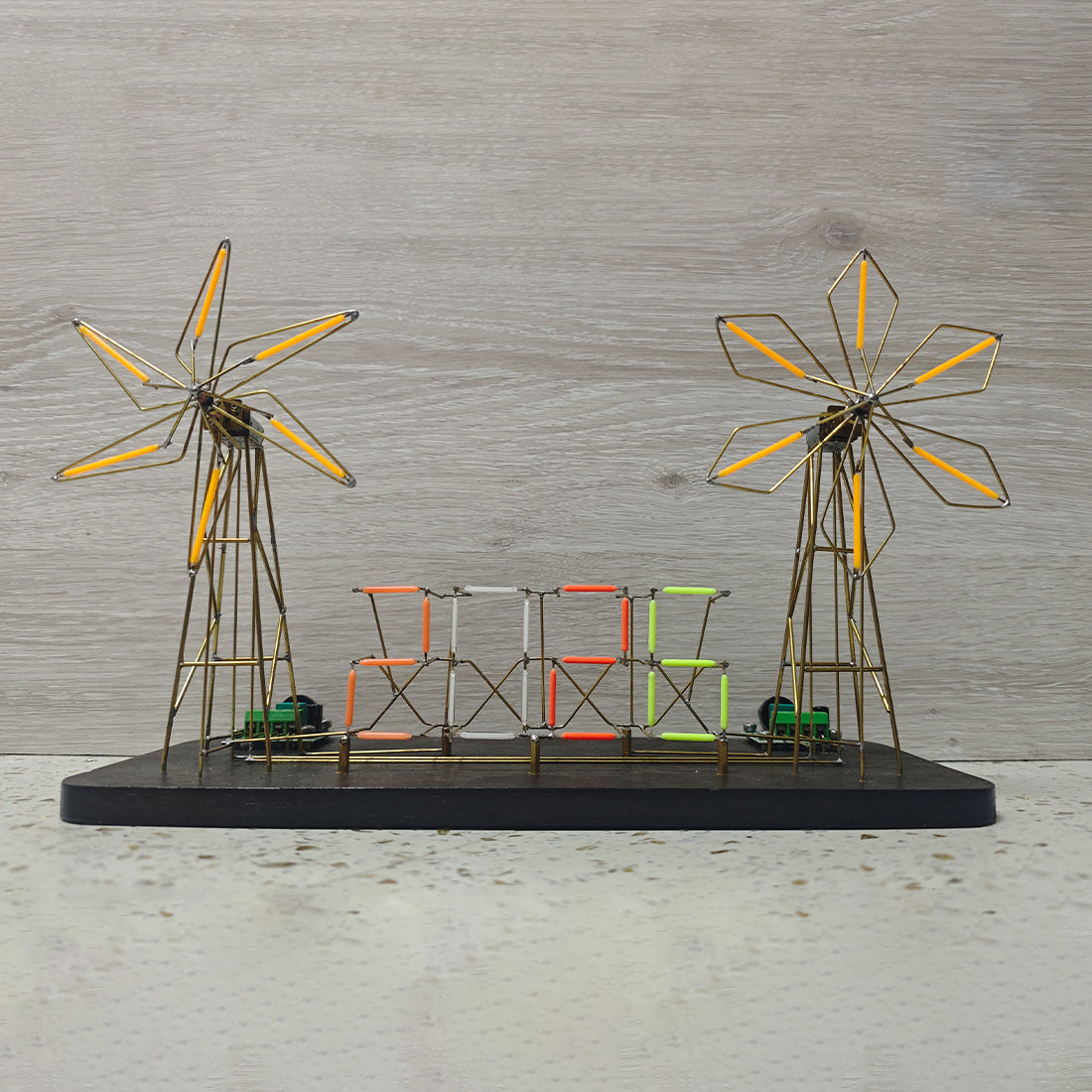 Vintage Industrial Style 2026 Windmill Lamp Metal Wire DIY Sculpture Kit - cubertime