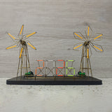 Vintage Industrial Style 2026 Windmill Lamp Metal Wire DIY Sculpture Kit - cubertime