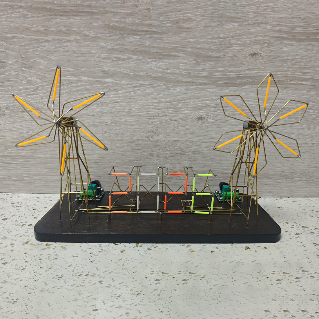 Vintage Industrial Style 2026 Windmill Lamp Metal Wire DIY Sculpture Kit - cubertime