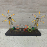 Vintage Industrial Style 2026 Windmill Lamp Metal Wire DIY Sculpture Kit - cubertime