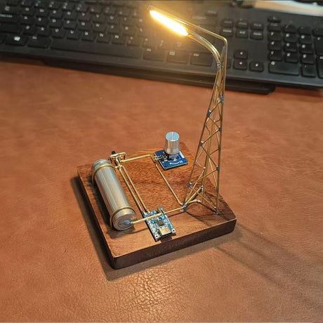 Vintage Industrial Style Metal Wire Desk Lamp DIY Sculpture Kit - cubertime