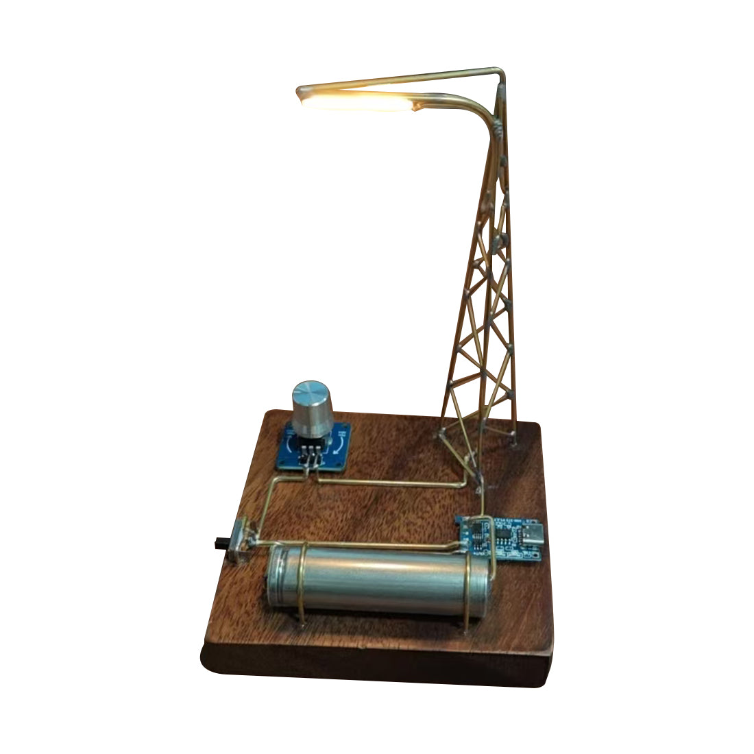 Vintage Industrial Style Metal Wire Desk Lamp DIY Sculpture Kit - cubertime