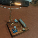 Vintage Industrial Style Metal Wire Desk Lamp DIY Sculpture Kit - cubertime