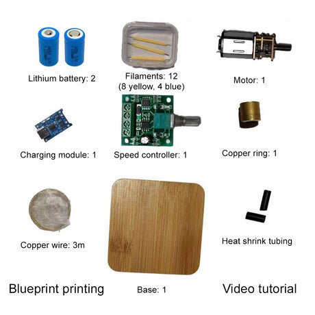 Vintage Industrial Style Metal Wire Radar Lamp DIY Sculpture Kit, Rotatable Scanning Dynamic Light Effect - cubertime