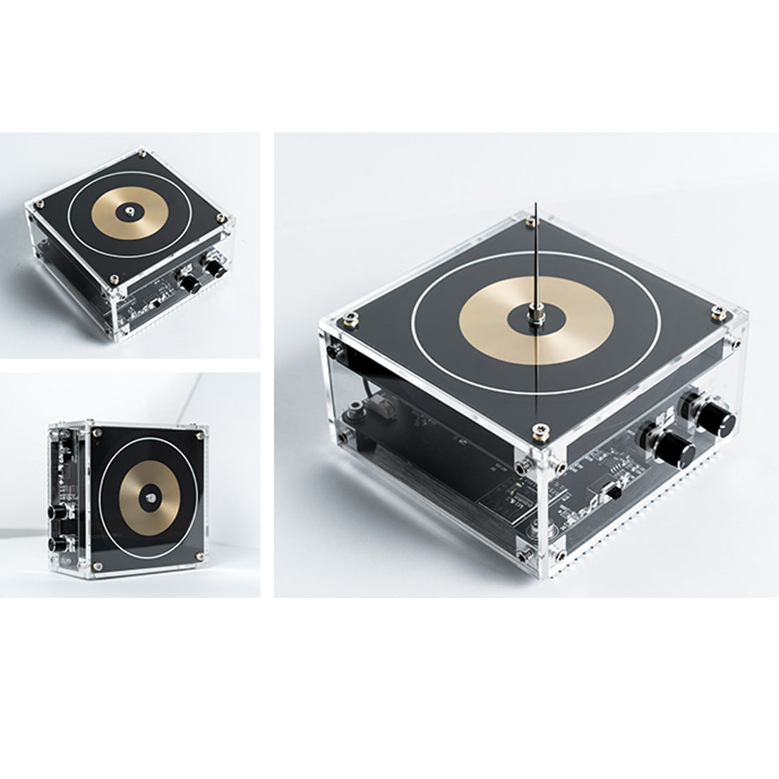 Vinyl Record Shape Bluetooth Music Coil with Long Arc and Bluetooth Music Dual Mode (US Plug/EU Plug) - cubertime