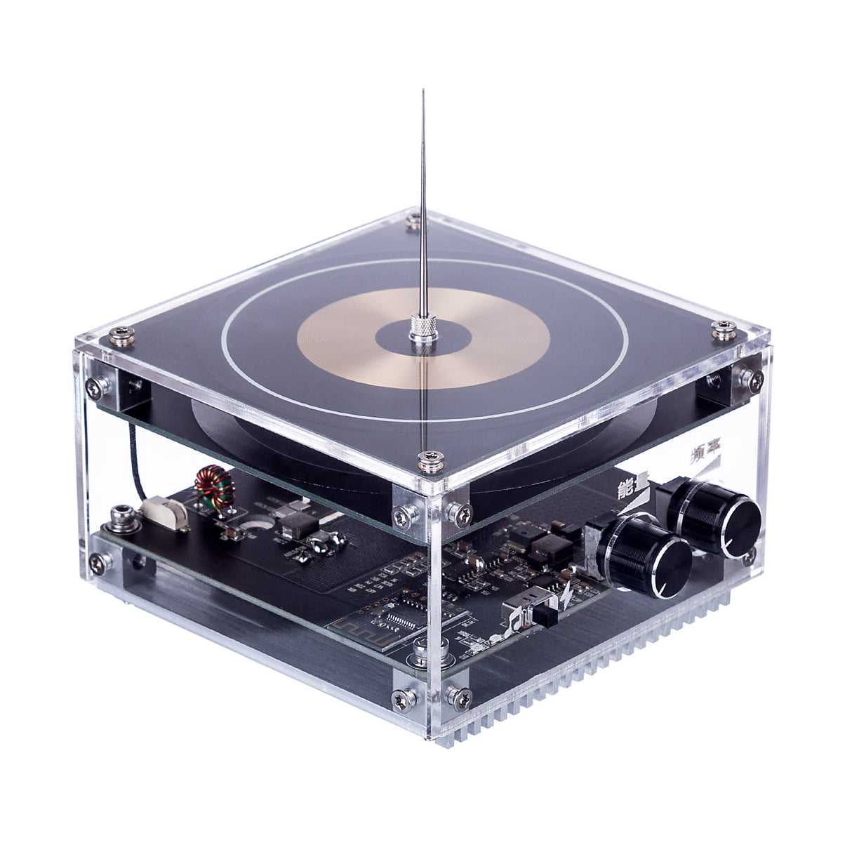 Vinyl Record Shape Bluetooth Music Coil with Long Arc and Bluetooth Music Dual Mode (US Plug/EU Plug) - cubertime