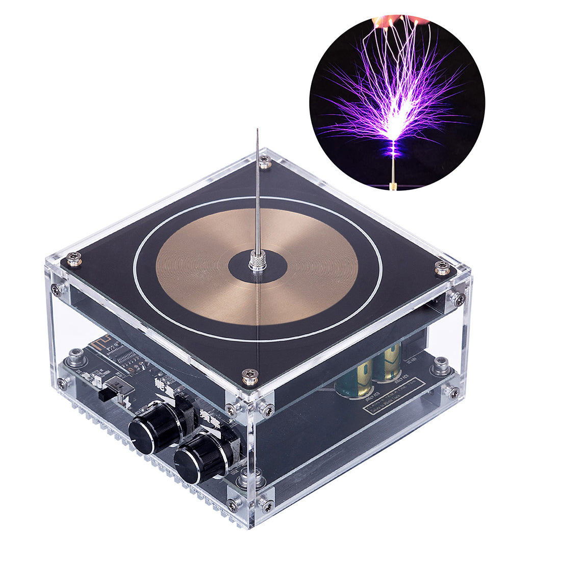 Vinyl Record Shape Bluetooth Music Coil with Long Arc and Bluetooth Music Dual Mode (US Plug/EU Plug) - cubertime