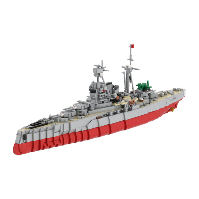 WW2 British Royal Navy Battleship Military Building Blocks Set（1680PCS）- cubertime