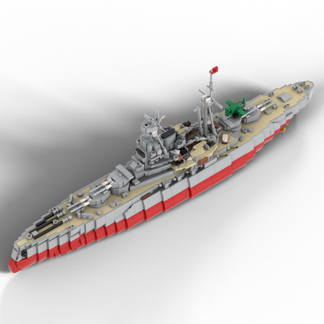 WW2 British Royal Navy Battleship Military Building Blocks Set（1680PCS）- cubertime