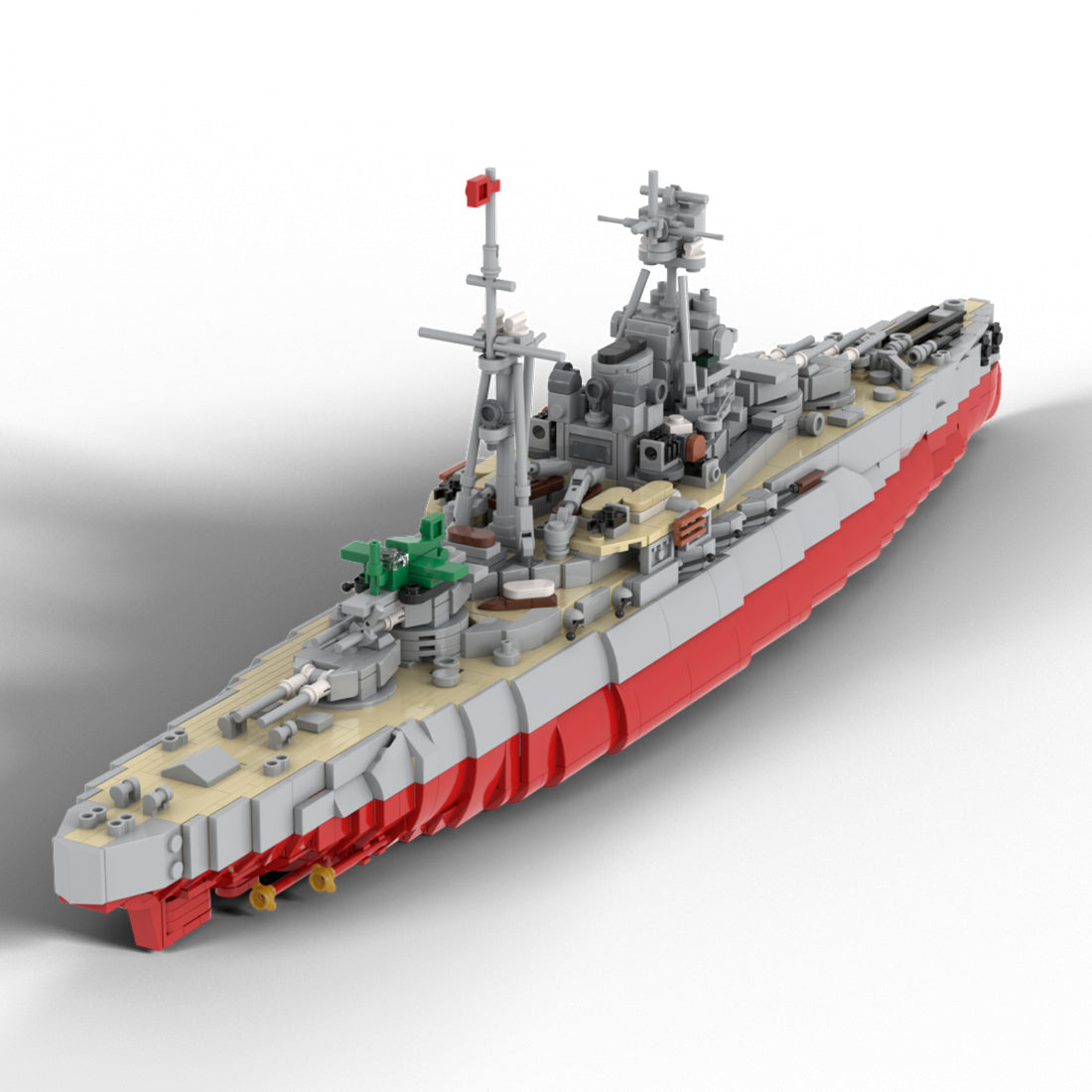 WW2 British Royal Navy Battleship Military Building Blocks Set（1680PCS）- cubertime