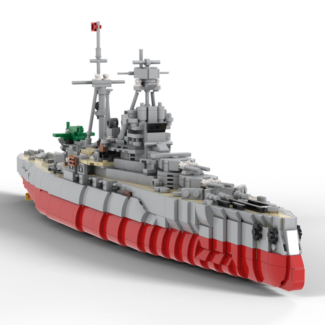 WW2 British Royal Navy Battleship Military Building Blocks Set（1680PCS）- cubertime