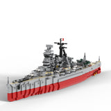 WW2 Japanese Warship Hiei Battleship DIY Military Building Blcoks Set（1832PCS）- cubertime