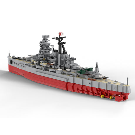 WW2 Japanese Warship Hiei Battleship DIY Military Building Blcoks Set（1832PCS）- cubertime