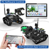 WiFi Video Tracked Robotic Car with Arduino-MEGA2560-Compatible Control Board (A1 Claw Configuration) - CUBERTIME