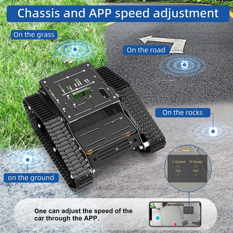 WiFi Video Tracked Robotic Car with Arduino-MEGA2560-Compatible Control Board (A2 Claw Configuration) - cubertime