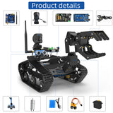 WiFi Video Tracked Robotic Car with Arduino-MEGA2560-Compatible Control Board (A2 Claw Configuration) - cubertime