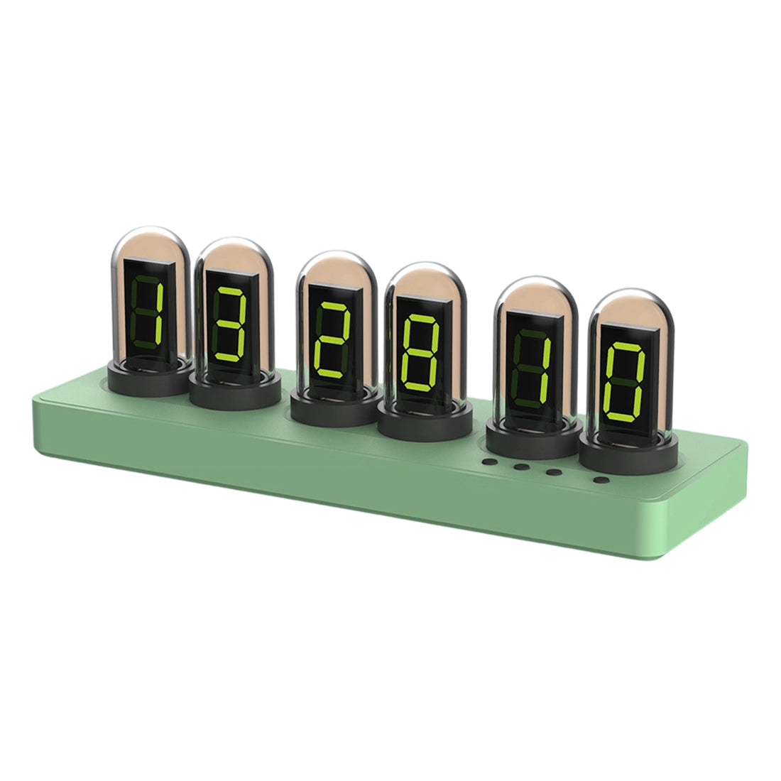 Wireless Connected IPS Mini Color Screen Clock, Nixie Tube Style Desk Alarm Clock, Weather Forecast Display, APP Control, Digital Desktop Clock for Gaming Setup and Office Decor - cubertime