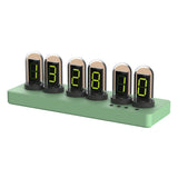 Wireless Connected IPS Mini Color Screen Clock, Nixie Tube Style Desk Alarm Clock, Weather Forecast Display, APP Control, Digital Desktop Clock for Gaming Setup and Office Decor - cubertime