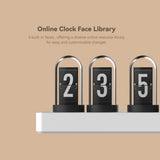 Wireless Connected IPS Mini Color Screen Clock, Nixie Tube Style Desk Alarm Clock, Weather Forecast Display, APP Control, Digital Desktop Clock for Gaming Setup and Office Decor - cubertime