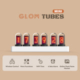Wireless Connected IPS Mini Color Screen Clock, Nixie Tube Style Desk Alarm Clock, Weather Forecast Display, APP Control, Digital Desktop Clock for Gaming Setup and Office Decor - cubertime