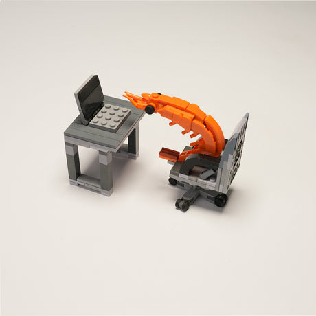 Working Shrimp Man Building Blocks Set (155PCS) - cubertime