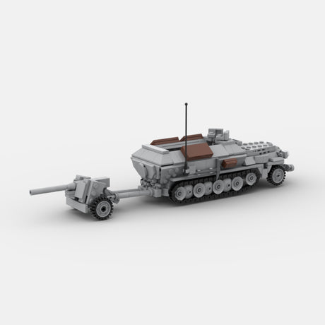 World War II SDKF-251 006 German Half-Tracked Armoured Personnel Carrier Building Blocks Set(589PCS) - cubertime