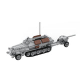 World War II SDKF-251 006 German Half-Tracked Armoured Personnel Carrier Building Blocks Set(589PCS) - cubertime