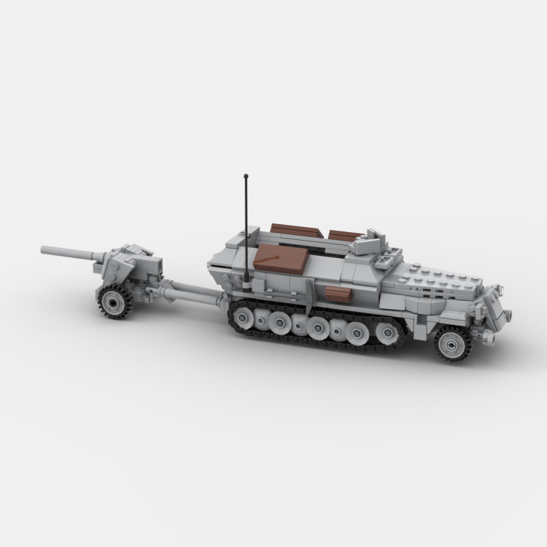World War II SDKF-251 006 German Half-Tracked Armoured Personnel Carrier Building Blocks Set(589PCS) - cubertime