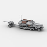 World War II SDKF-251 006 German Half-Tracked Armoured Personnel Carrier Building Blocks Set(589PCS) - cubertime