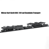 World War II Series German Carl Self-propelled Mortar Railroad-carrying Small Particle Building Blocks Model(2974pcs/Genuine Authorized Static Version) - cubertime