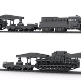 World War II Series German Carl Self-propelled Mortar Railroad-carrying Small Particle Building Blocks Model(2974pcs/Genuine Authorized Static Version) - cubertime